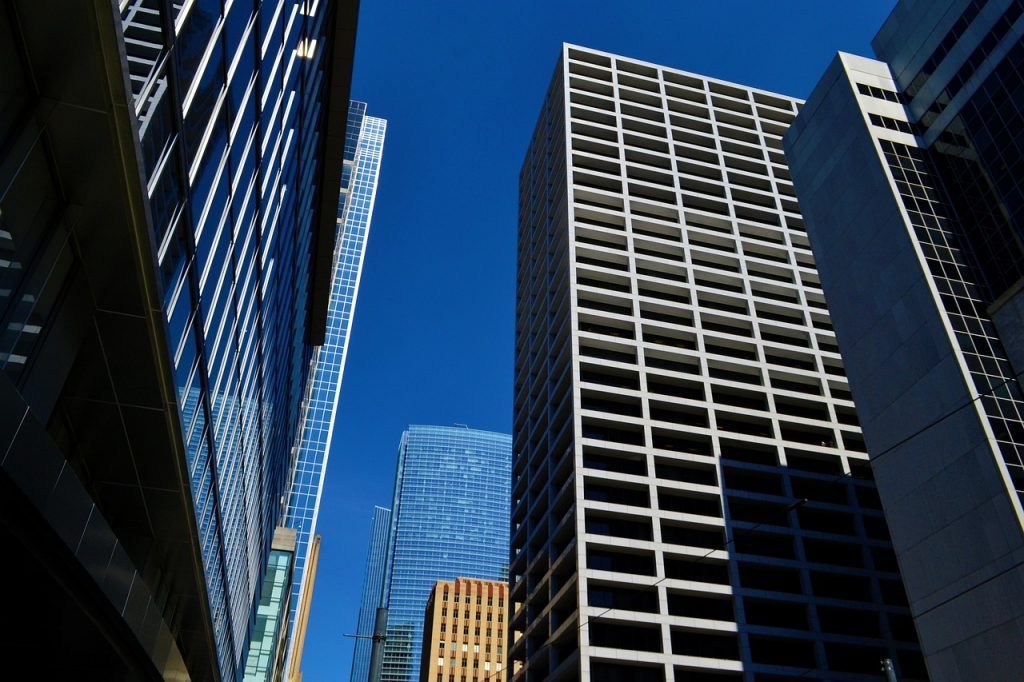 office buildings, business, downtown