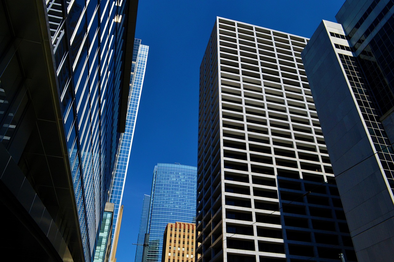 office buildings, business, downtown